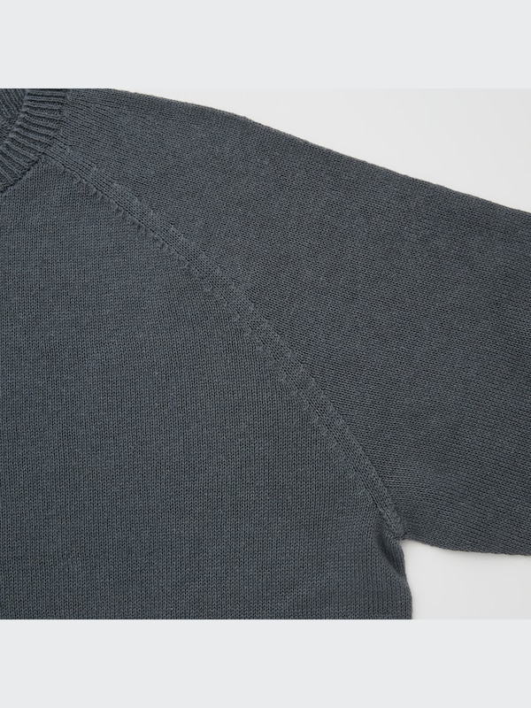 U 3D Knit Crew Neck Long-Sleeve Sweater