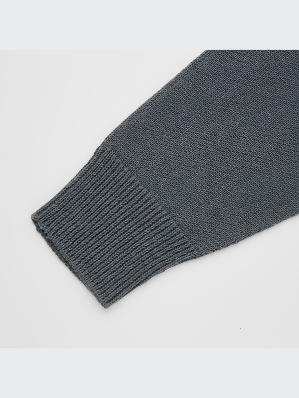 U 3D Knit Crew Neck Long-Sleeve Sweater