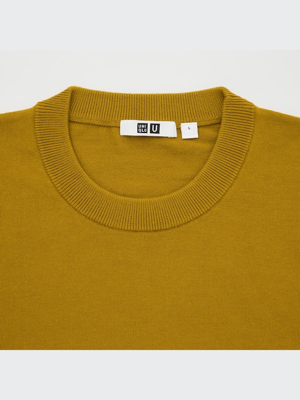 U Oversized Knitted Half-Sleeve T-Shirt