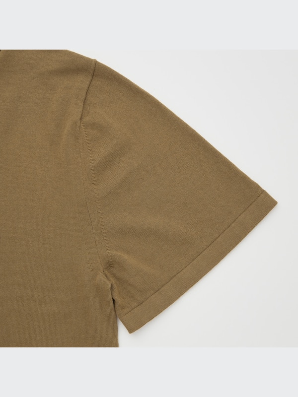 U Knitted Short-Sleeve Polo Shirt