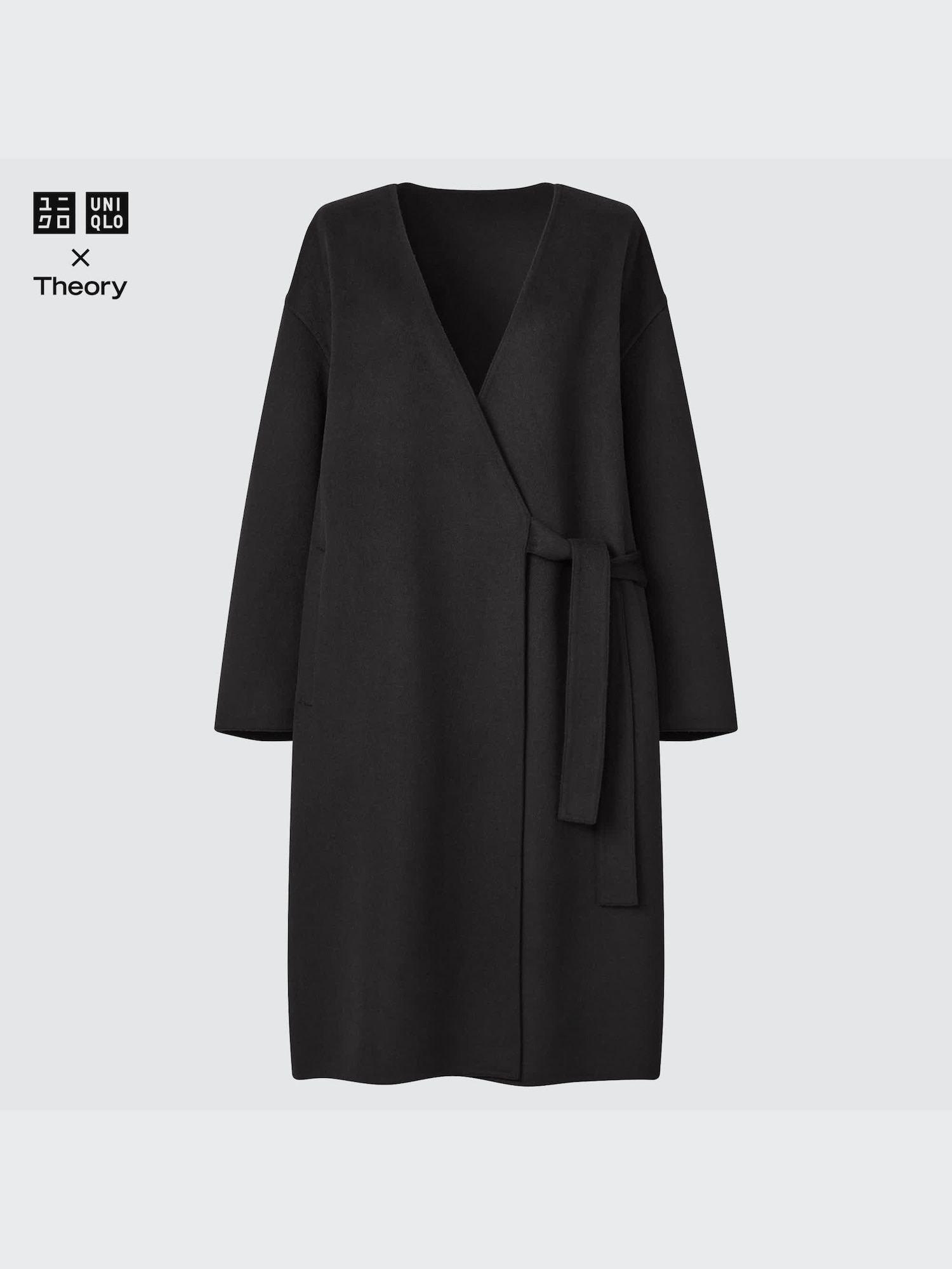 Theory classic black good wool coat