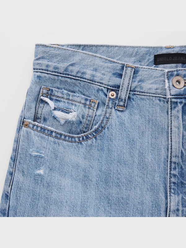 Peg Top High-Rise Damaged Jeans