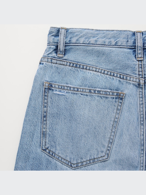 Peg Top High-Rise Damaged Jeans