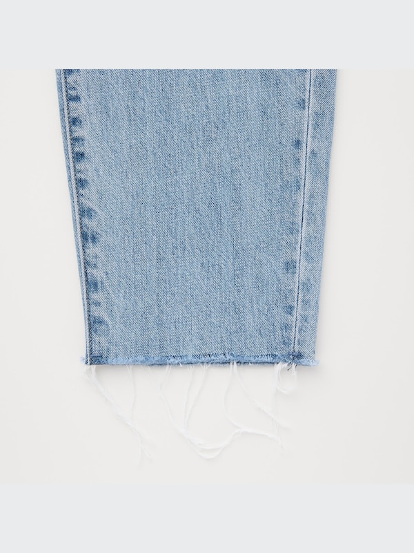 Peg Top High-Rise Damaged Jeans