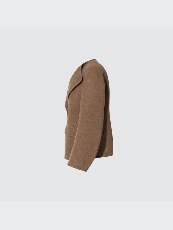 +J Double Face Collarless Jacket
