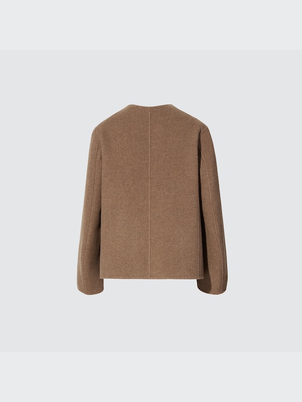 +J Double Face Collarless Jacket