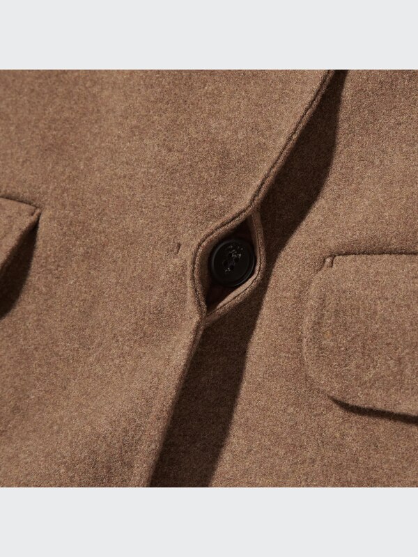 +J Double Face Collarless Jacket