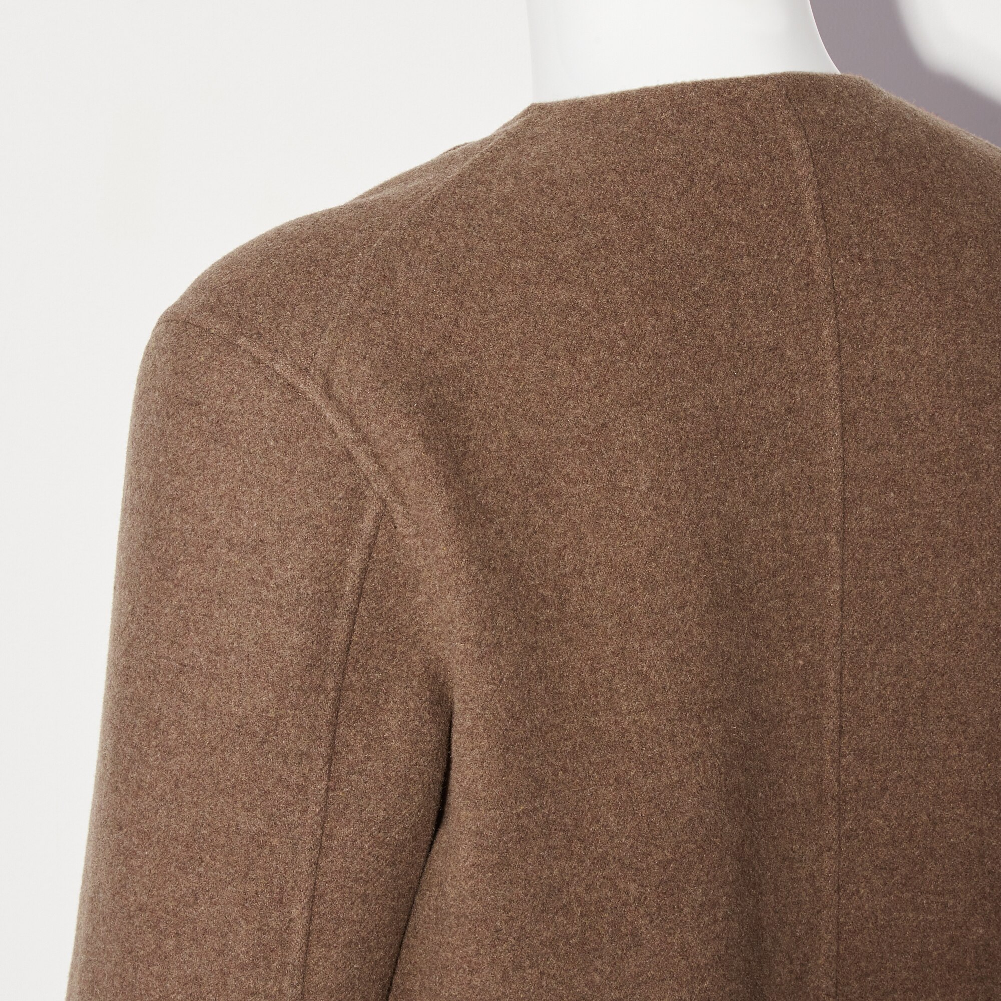 uniqlo double face collarless coat