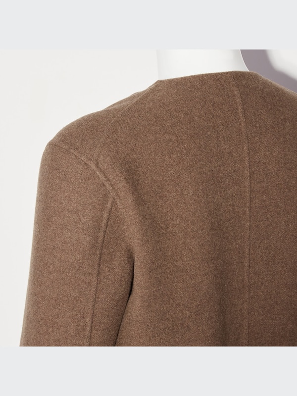 +J Double Face Collarless Jacket