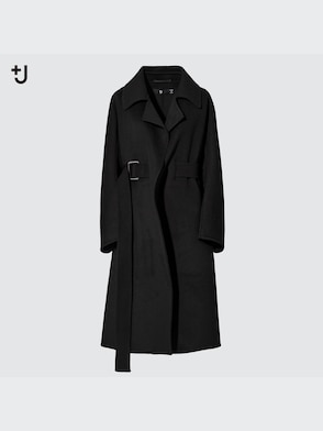 +J CASHMERE BLEND WRAP LONG COAT