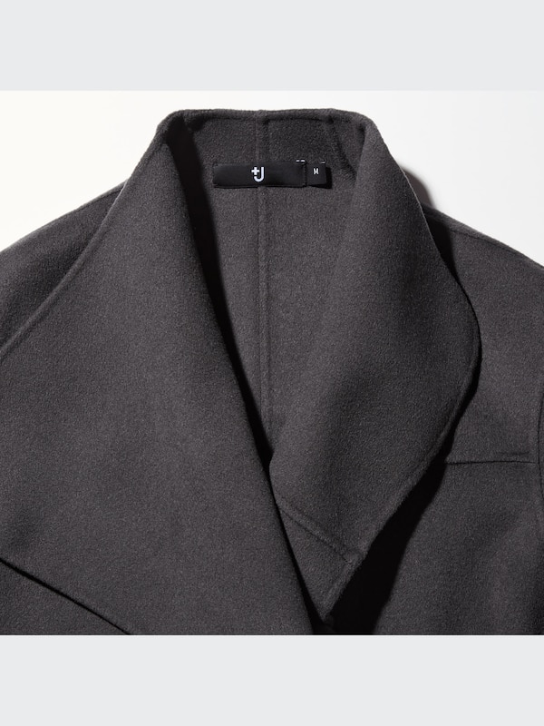 +J Cashmere Blend Collarless Coat