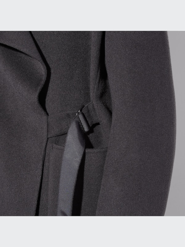 +J Cashmere Blend Collarless Coat