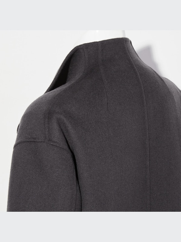 +J Cashmere Blend Collarless Coat