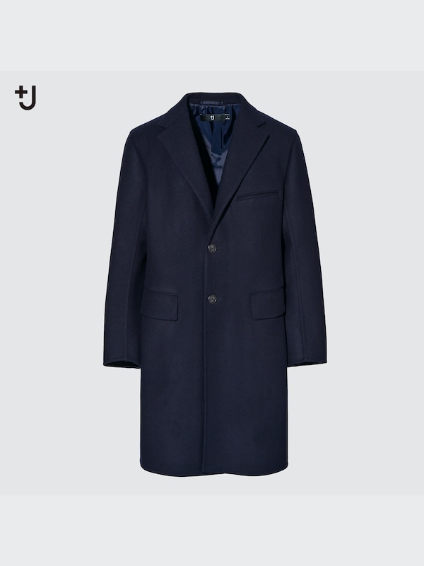 +J WOOL BLENDED CHESTERFIELD COAT