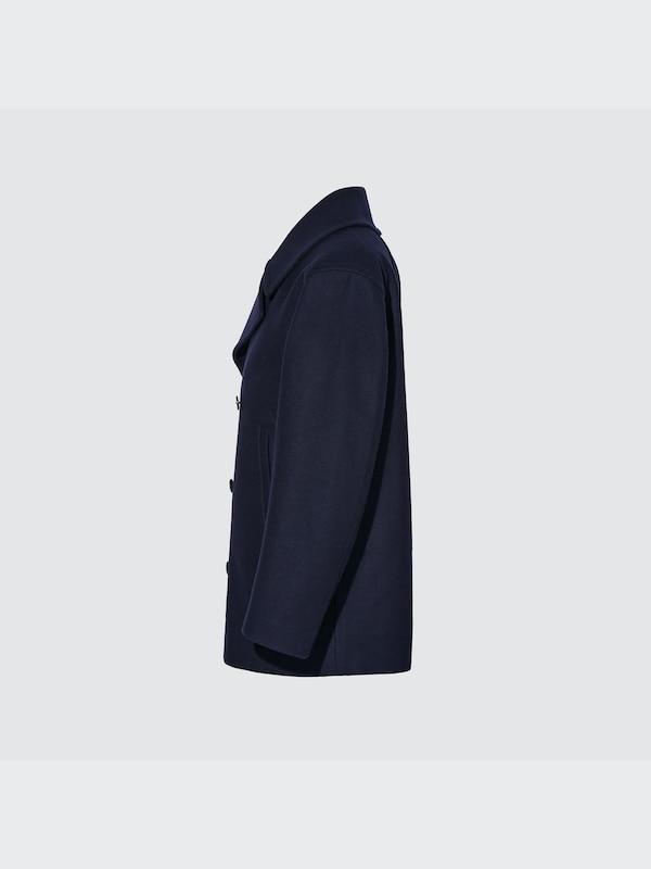 +J WOOL BLENDED OVERSIZED PEA COAT