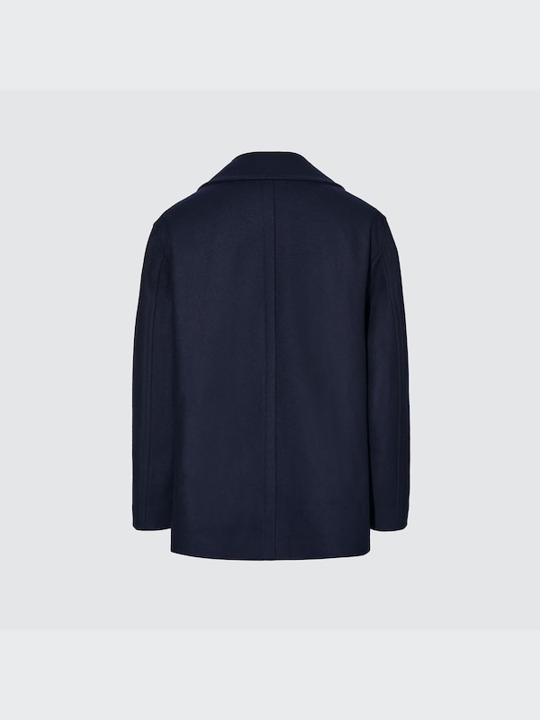 +J WOOL BLENDED OVERSIZED PEA COAT