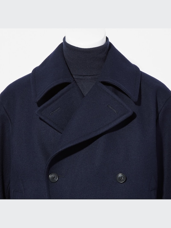 +J WOOL BLENDED OVERSIZED PEA COAT