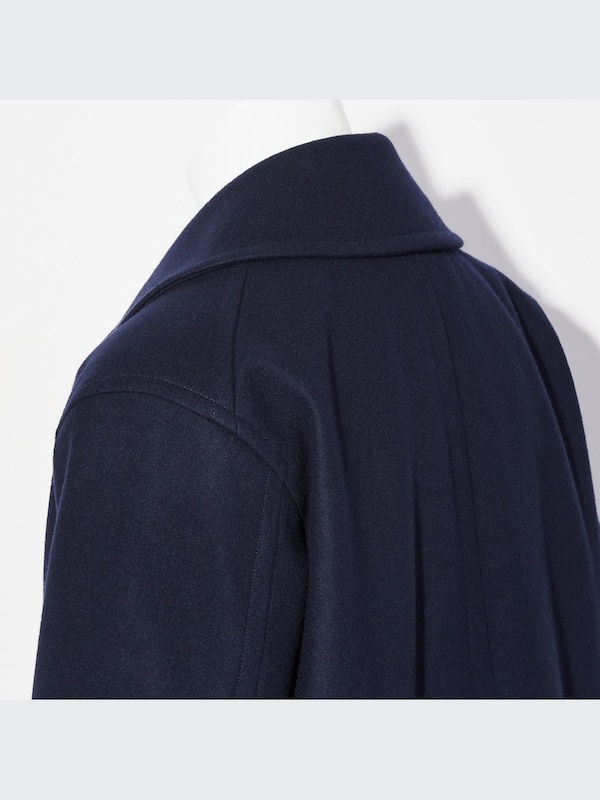 +J WOOL BLENDED OVERSIZED PEA COAT