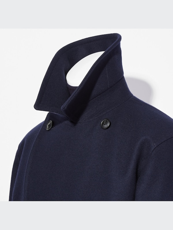 +J WOOL BLENDED OVERSIZED PEA COAT