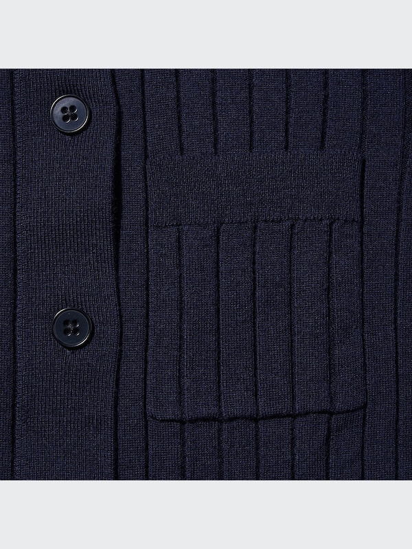 +J Extra Fine Merino Ribbed Long-Sleeve Long Cardigan