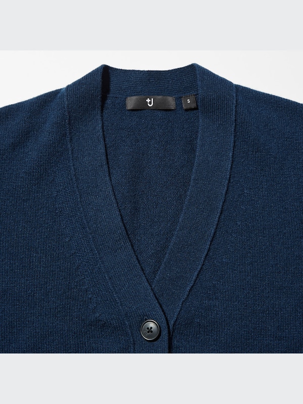 +J Middle Gauge Cashmere Blend V-Neck Long-Sleeve Cardigan