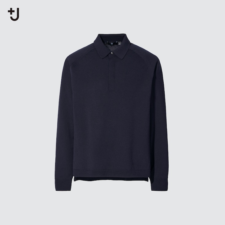 UNIQLO MEN DRY-EX WARM LONG SLEEVE HALF-ZIP T-SHIRT