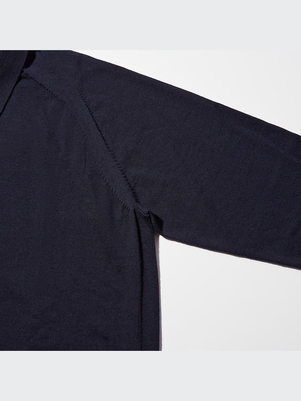 +J Merino Blend Knitted Long-Sleeve Polo Shirt