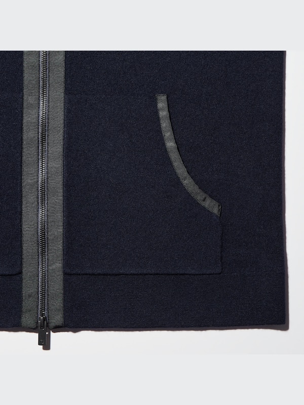 +J Cashmere-Blend Full-Zip Long-Sleeve Hoodie