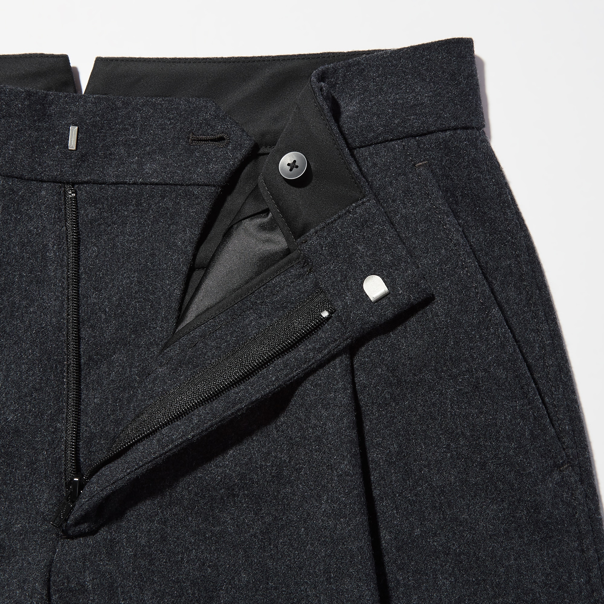 J Wool-Blend Tucked Pants | UNIQLO US