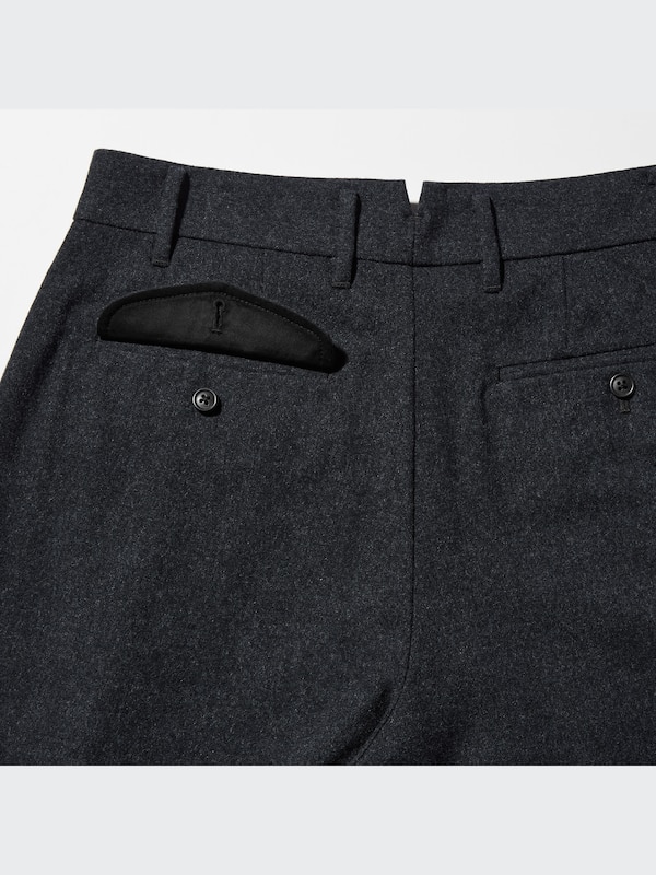 +J Wool-Blend Tucked Pants
