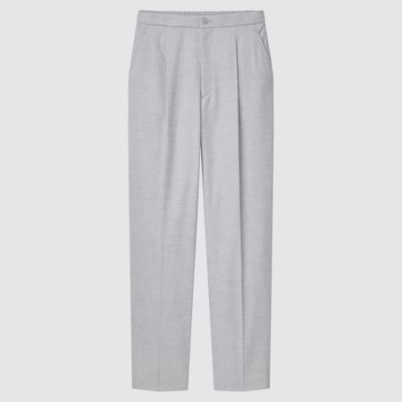 Women Flannel Tapered Fit Trousers