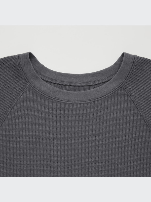 EXTRA STRETCH COTTON-BLEND WAFFLE 3/4 SLEEVE LOUNGE SET