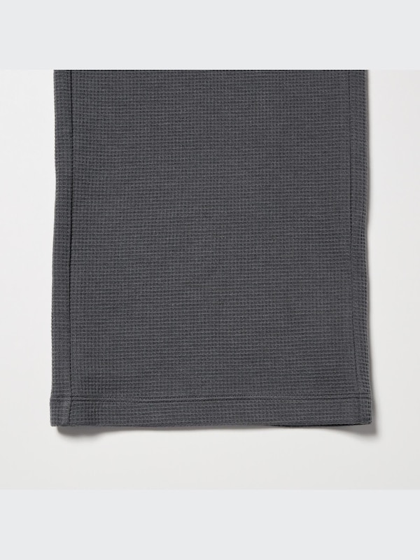 EXTRA STRETCH COTTON-BLEND WAFFLE STRAIGHT PANTS