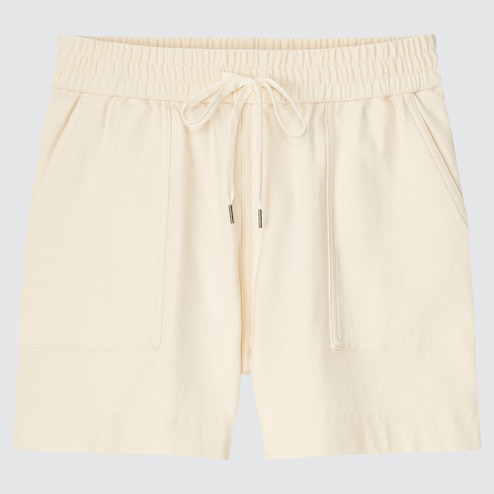 Uniqlo Women High Waisted High Rise Belted Front Bow Paperbag Shorts Olive  XS—M