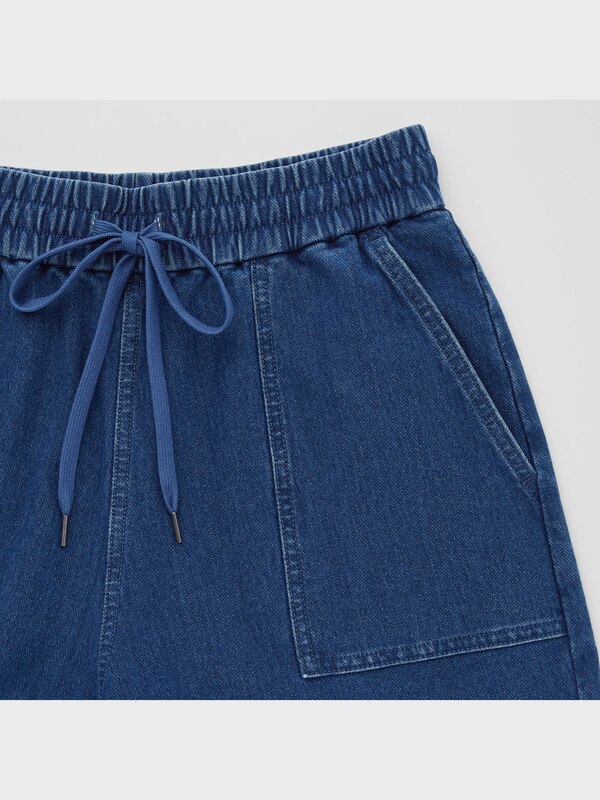DENIM JERSEY SHORTS