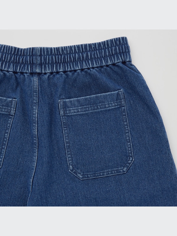 DENIM JERSEY SHORTS