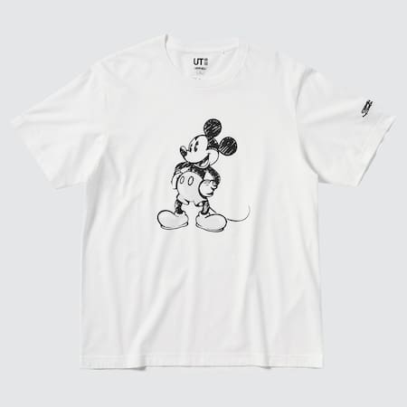 Men Monochrome Mickey UT Graphic T-Shirt