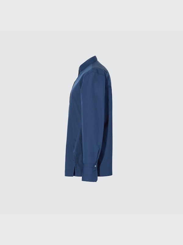 +J Supima® Cotton Stand Collar Long-Sleeve Shirt