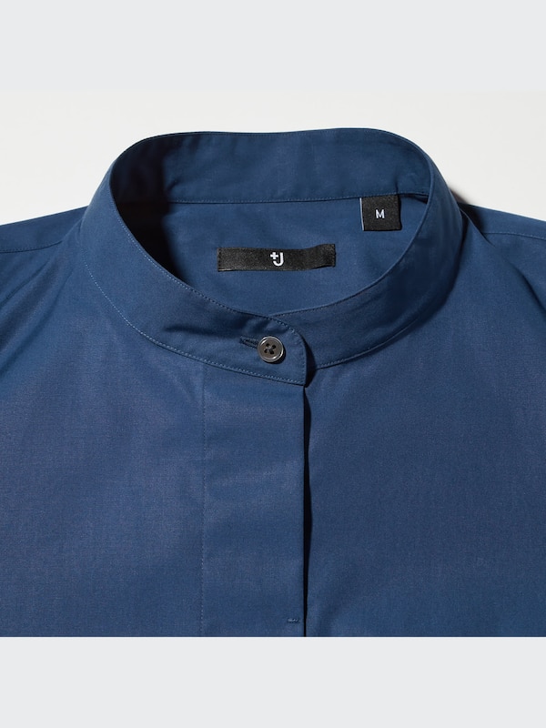 +J Supima® Cotton Stand Collar Long-Sleeve Shirt