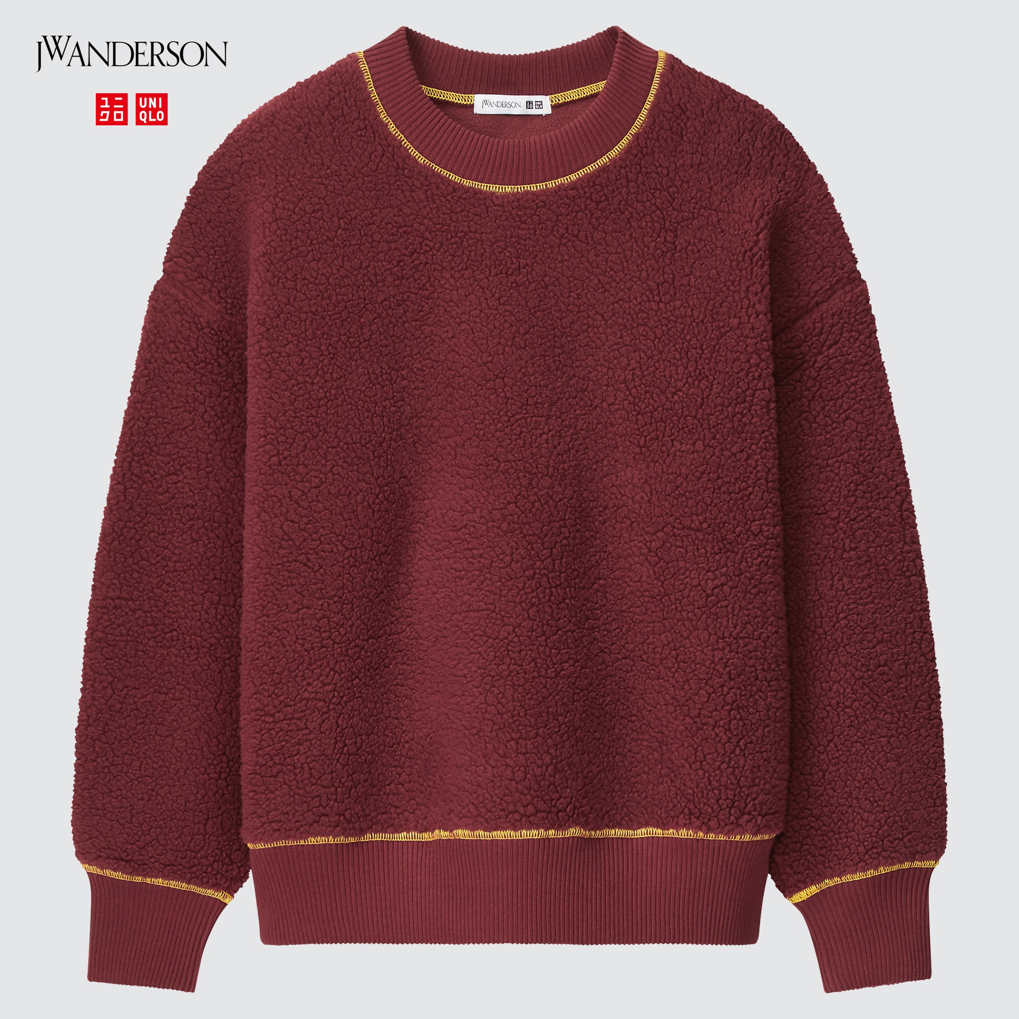 red fleece pullover