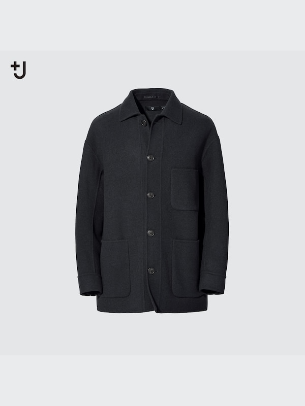 +J WOOL BLENDED OVERSIZED SHIRT JACKET