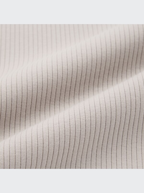 Cotton Ribbed Cropped Crew Neck Short-Sleeve T-Shirt