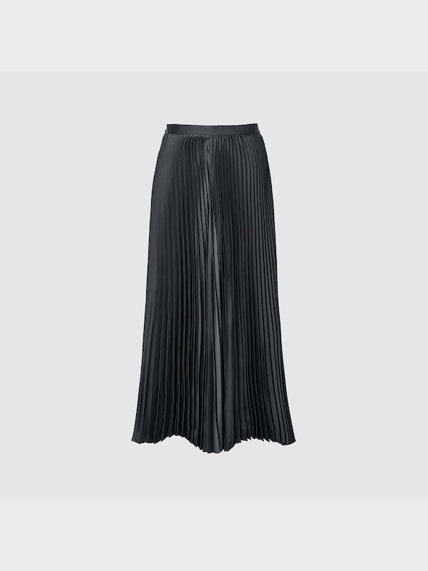 +J Pleated Wrap Long Skirt