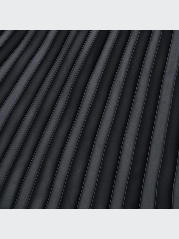 +J Pleated Wrap Long Skirt