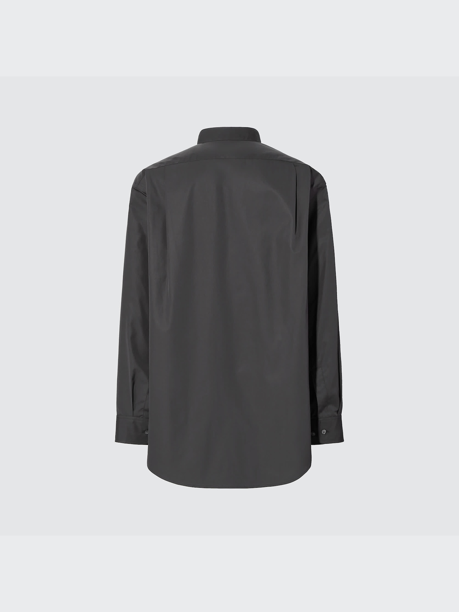 J Supima® Cotton Oversized Stand Collar Long-Sleeve Shirt