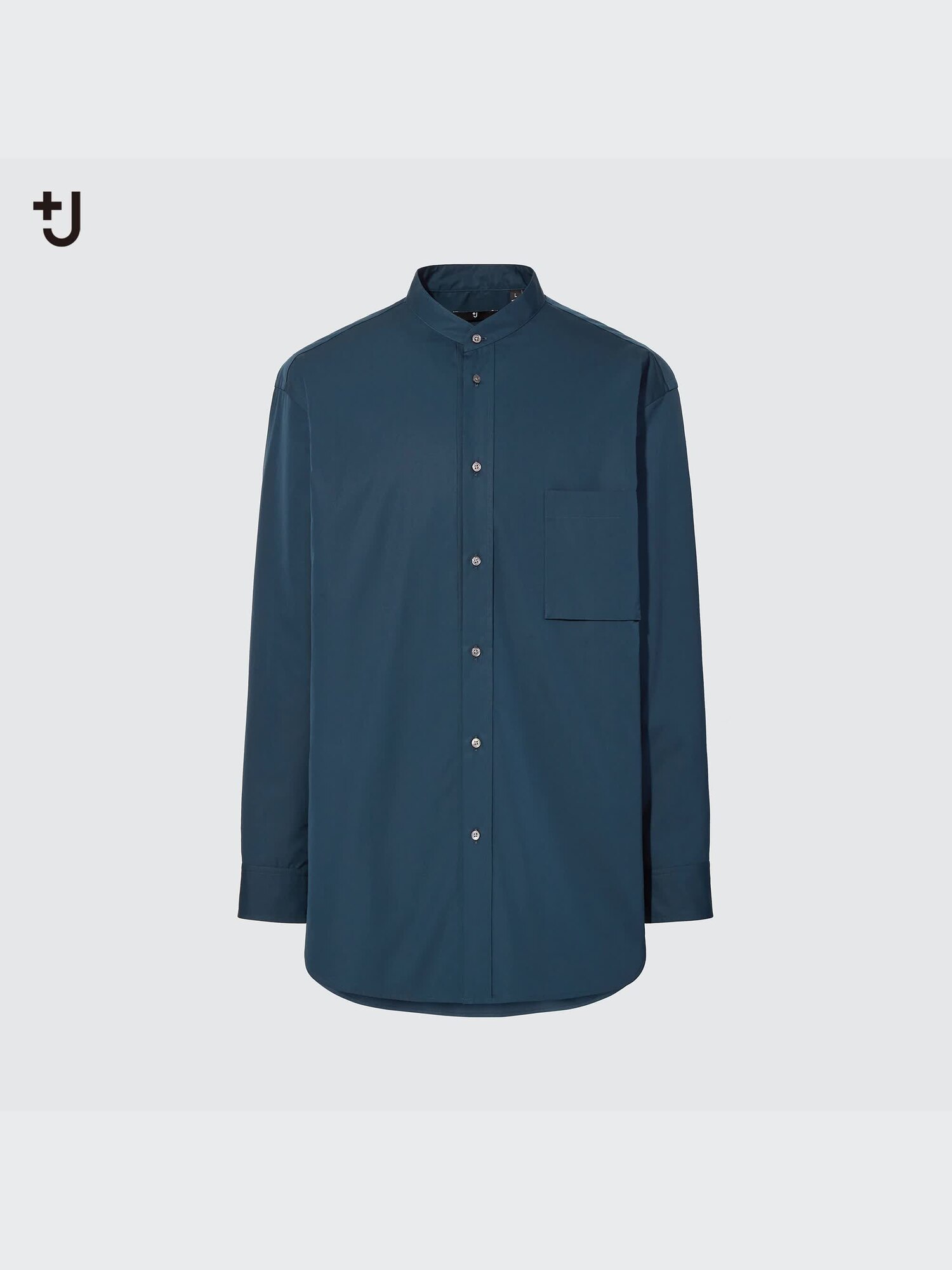 J Supima® Cotton Oversized Stand Collar Long-Sleeve Shirt | UNIQLO US