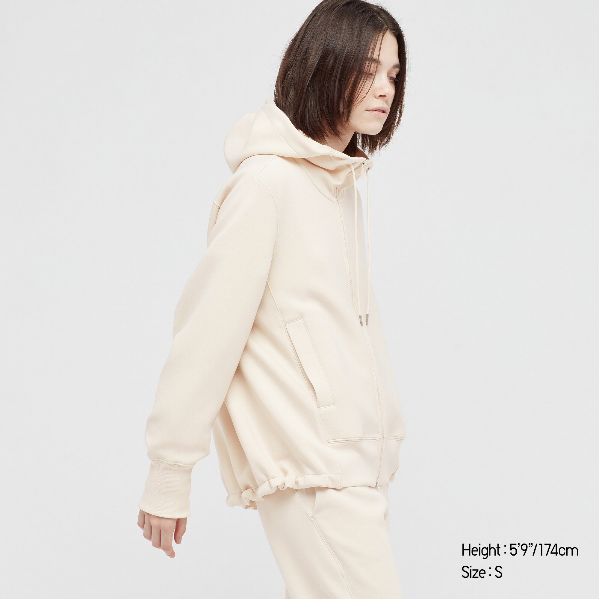 Women J DRY Sweat Zipped Hoodie UNIQLO UK