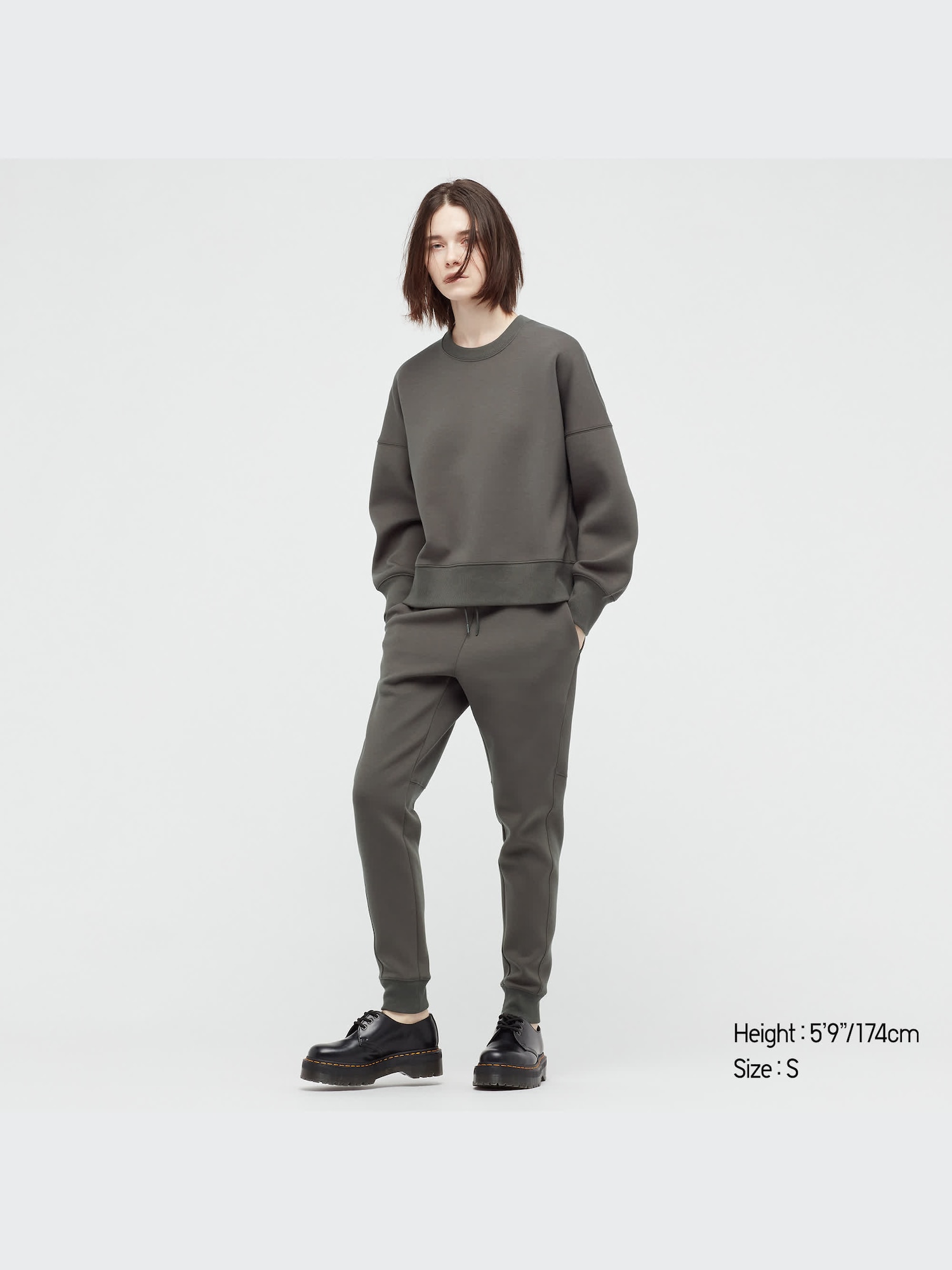 Outlet Uniqlo +J sweat hoodie and pants, Navy, SizeS