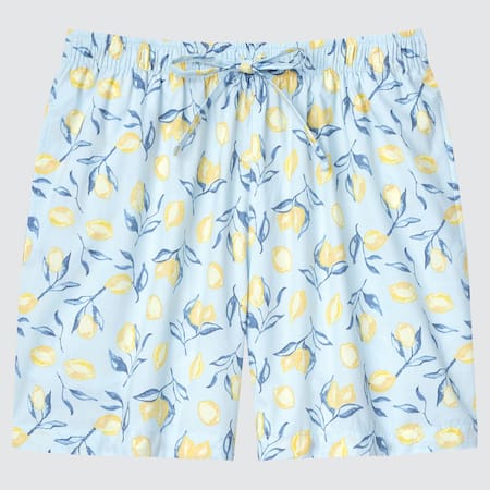 Cotton Lemon Print Shorts
