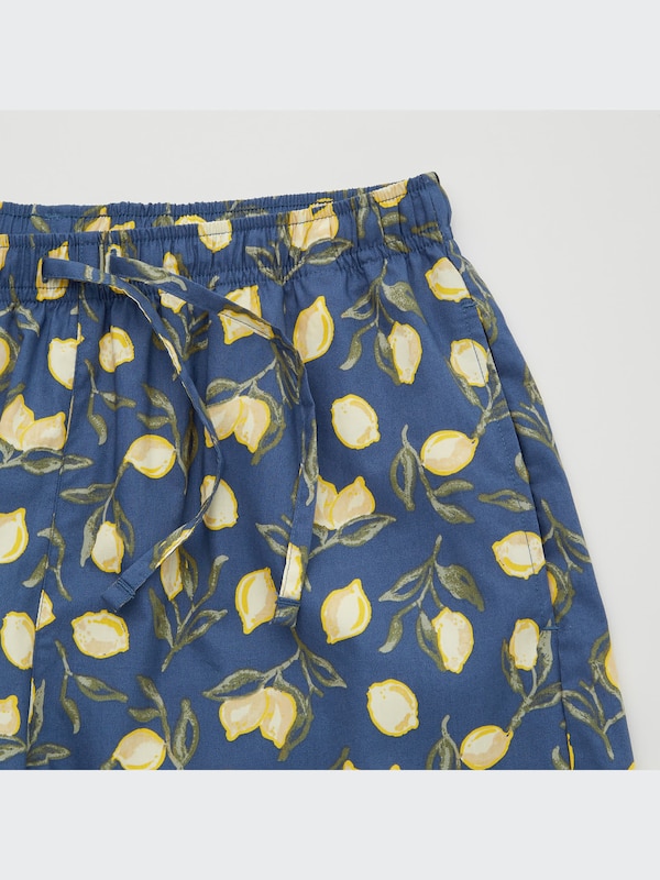 Cotton Lemon Print Relaco Shorts